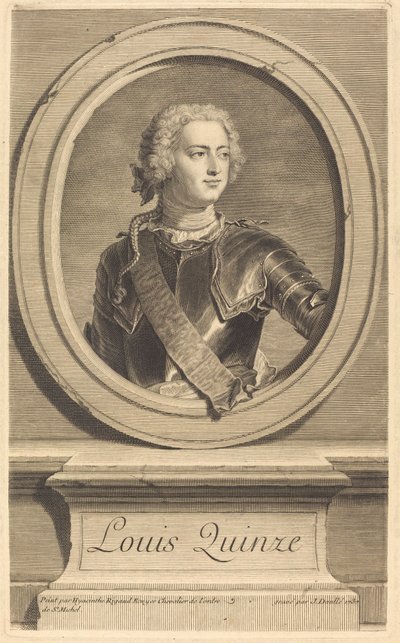 Ludvig XV af Jean Daullé after Hyacinthe Rigaud