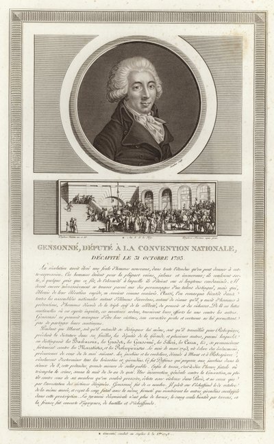 Portræt af Armand Gensonne af Jean Duplessi Bertaux