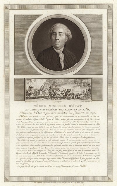Portræt af Jacques Necker af Jean Duplessi Bertaux