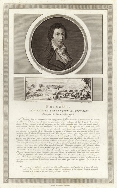 Portræt af Jacques Pierre Brissot af Jean Duplessi Bertaux