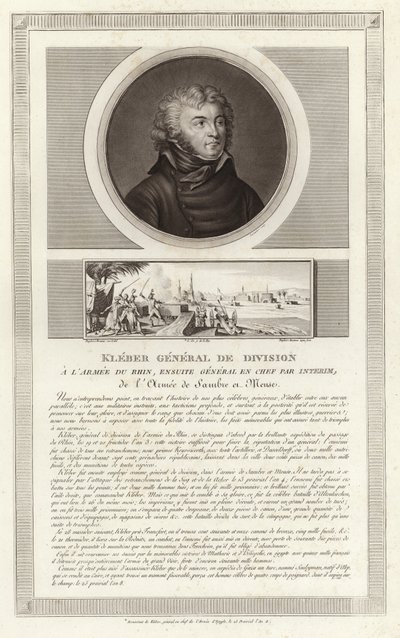 Portræt af Jean Baptiste Kleber af Jean Duplessi Bertaux