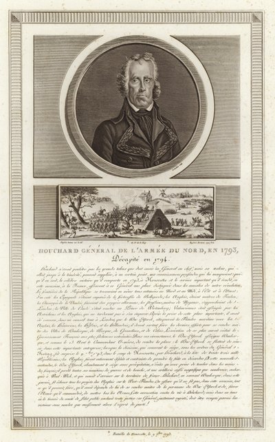 Portræt af Jean Nicolas Houchard af Jean Duplessi Bertaux