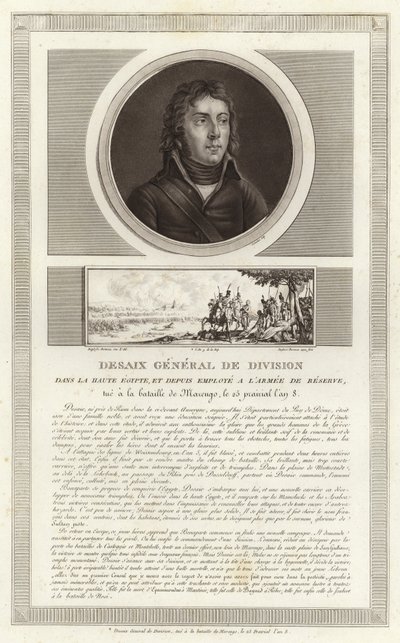 Portræt af Louis Desaix af Jean Duplessi Bertaux