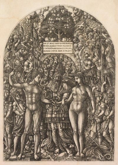 Adam og Evas ægteskab, 1555. af Jean Duvet