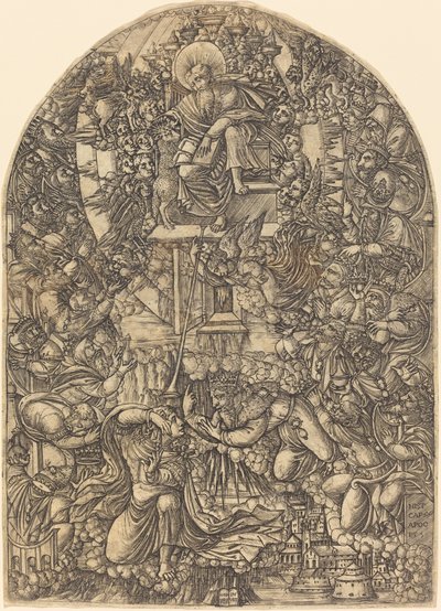 Sankt Johannes indkaldt til himlen af Jean Duvet