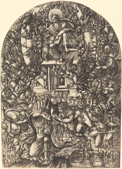 Sankt Johannes indkaldt til himlen af Jean Duvet