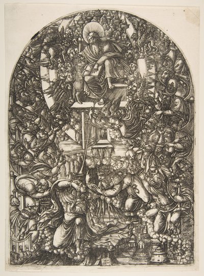 Sankt Johannes indkaldt til himlen, fra Apocalypse.n.d. af Jean Duvet