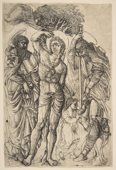 De hellige Sebastian, Anthony og Roch.n.d. af Jean Duvet