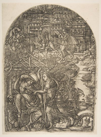 Englen viser Sankt Johannes det Nye Jerusalem, fra Apocalypse.n.d. af Jean Duvet