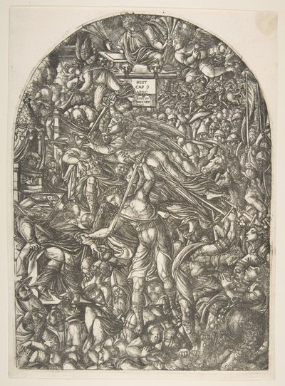 Englen, der lyder den sjette trompet, fra Apocalypse.n.d. af Jean Duvet