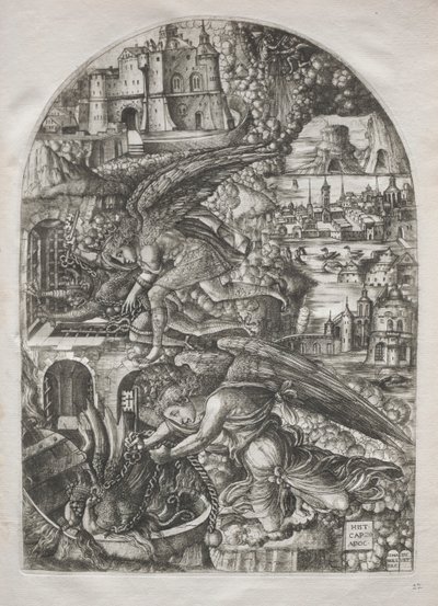 Apokalypsen: Satan bundet i tusinde år, 1546-1555. af Jean Duvet