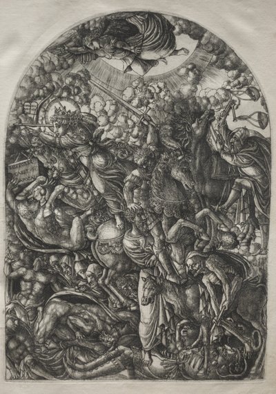 Apokalypsen: Sankt Johannes ser de fire ryttere af Jean Duvet