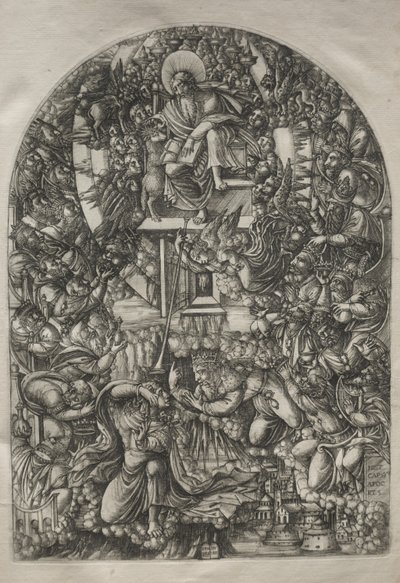 Apokalypsen: Sankt Johannes indkaldt til himlen, 1546-1556. af Jean Duvet