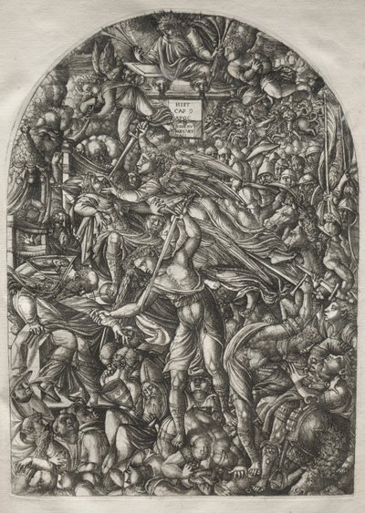 The Apocalypse: The Angel Sounding the Sixth Trumpet, 1546-1556. af Jean Duvet