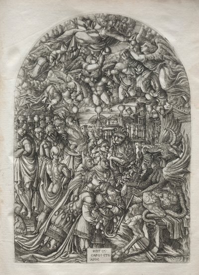 Apokalypsen: Kvinden klædt med solen, 1546-1556. af Jean Duvet