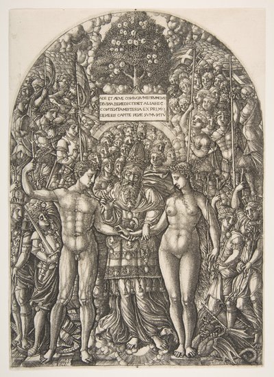 Ægteskabet mellem Adam og Eva, fra Apokalypsen, ca. 1540-55. af Jean Duvet