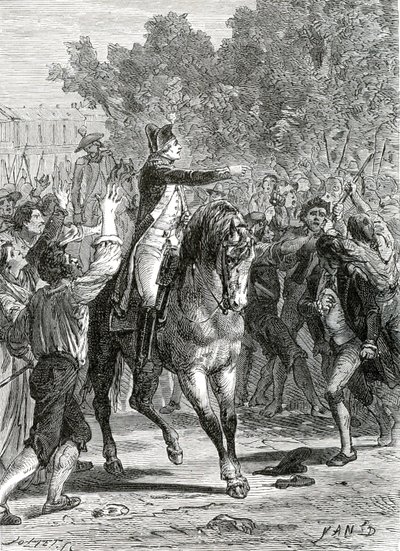 General Lafayette, den franske revolution af Jean Edouard (1824-99) Dargent