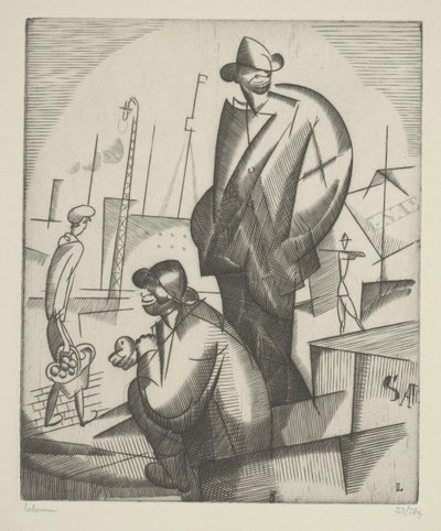 Sorte havnearbejdere af Jean Emile Laboureur