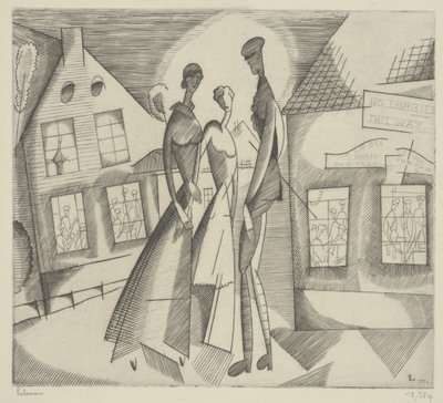 Aften i Landsbyen af Jean Emile Laboureur