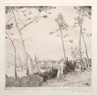 Promenaden på havnen af Jean Emile Laboureur