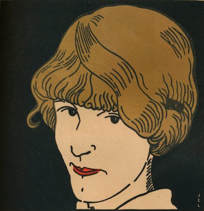 Gylden hårmaske, 1912 af Jean Emile Laboureur