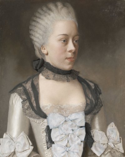 Wilhelmina Hillegonda Schuyt af Jean Etienne Liotard (signed by artist)