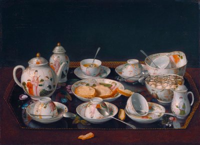 Tysk: Stilleben med kaffekopper (japansk tesæt) Stilleben: Tesæt af Jean Étienne Liotard