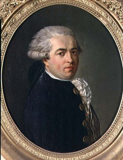 Portræt af en herre i en sort frakke af Jean F. G. (circle of) Colson
