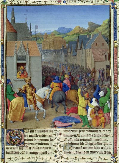 1s Fr 847 f.248 Ptolemæus Soters indtog i Jerusalem ca. 30 f.Kr., illustration fra 