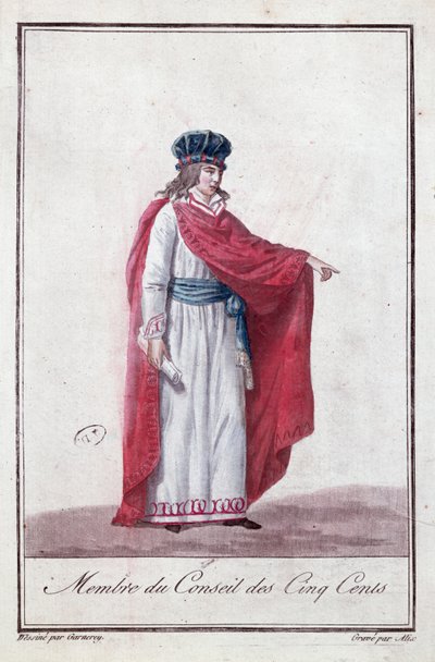 Medlem af Rådet for de femhundrede under Directoire-perioden, 1795-99 af Jean Francois Garneray