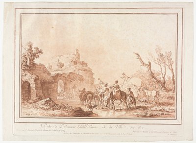 Før volden af en landsby af Jean Francois Janinet