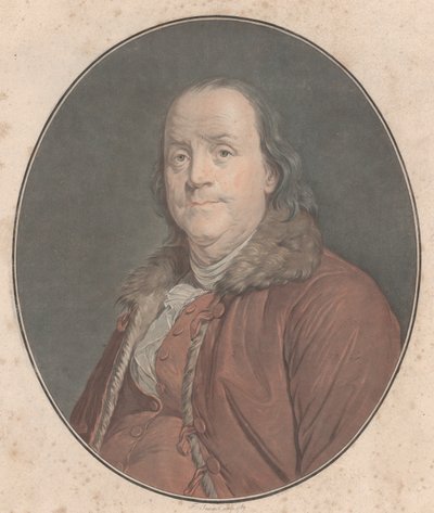 Benjamin Franklin, 1789. af Jean Francois Janinet