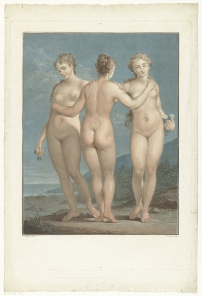Drie Gratien De tre nåder af Jean Francois Janinet