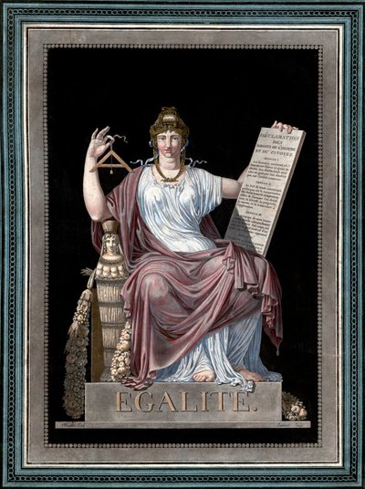 Ligestilling - gravering af Jean Francois (Jean-Francois) Janinet (1752-1814) - Allegorie de l