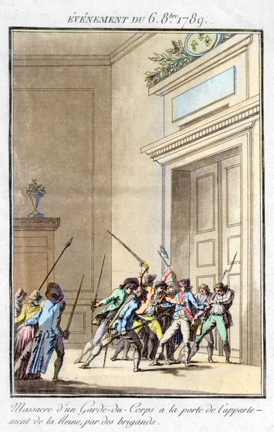 Franske Revolution - Begivenhed den 6. oktober af Jean Francois Janinet