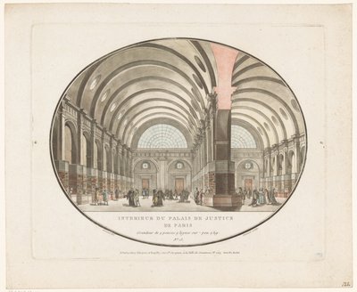 Interiør af Justitspaladset i Paris Interior du Palais de Justice de Paris (titel på objektet) af Jean Francois Janinet