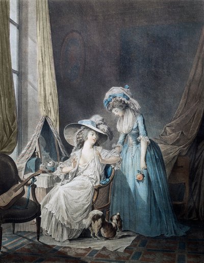 Den vanskelige bekendelse - Stik af Janinet af Jean Francois Janinet