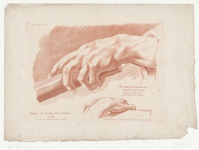 Titelbillede med to hænder III.e Cahier de Principes de Dessins d