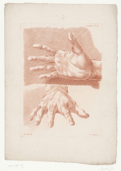 To hænder Kompositioner med menneskelige kropsdele (serietitel) IIIe Cahier de Principes de Dessins d