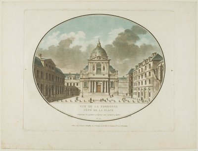 Udsigt over Sorbonne af Jean Francois Janinet