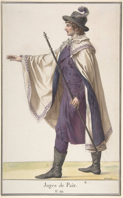 En fredsdommer, ca. 1798-99. af Jean Francois Leonor Merimee