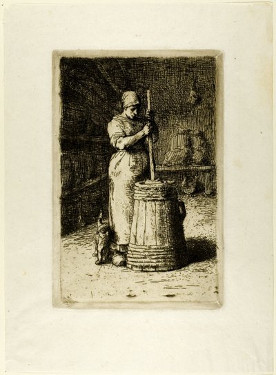 En kvinde, der kværner af Jean Francois Millet
