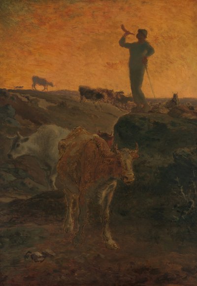 Calling the Cows Home, ca. 1872. af Jean Francois Millet