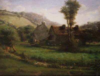 Sommerhus i et Landskab, c.1871 af Jean Francois Millet