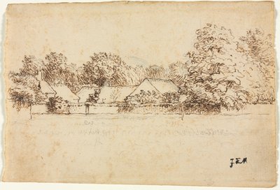 Sommerhuse, 1870-1871. af Jean Francois Millet