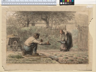 Første skridt, ca. 1858-66 af Jean Francois Millet