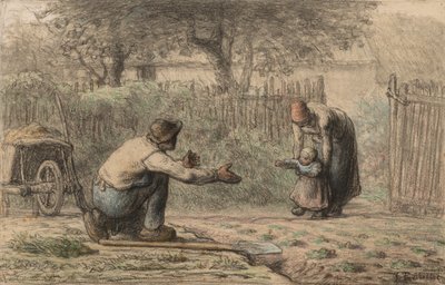 Første skridt, c. 1858-1866. af Jean Francois Millet