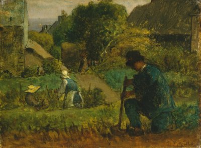 Havescene, 1854 af Jean Francois Millet
