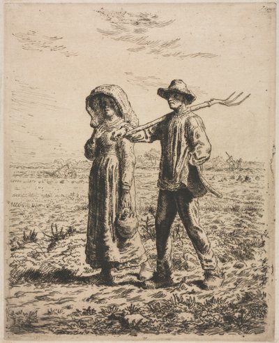 Går på arbejde. af Jean Francois Millet
