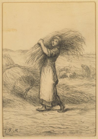 Harvest Scenedani af Jean Francois Millet